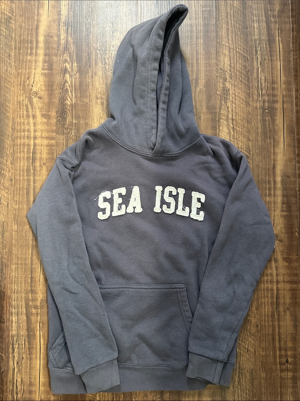 Kids Size Large Dark Gray 'Sea Isle' Hooded Sweatshirt